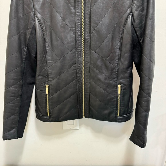 Badgley Mischka Eloise Leather Jacket Size Small Classic - Picture 4 of 16